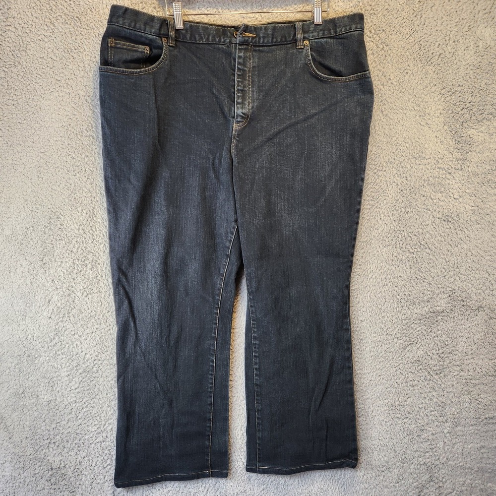 Lauren Jeans Co‎ Jeans Womens 40" Premium Dark Wash Denim Comfort Stretch Casual